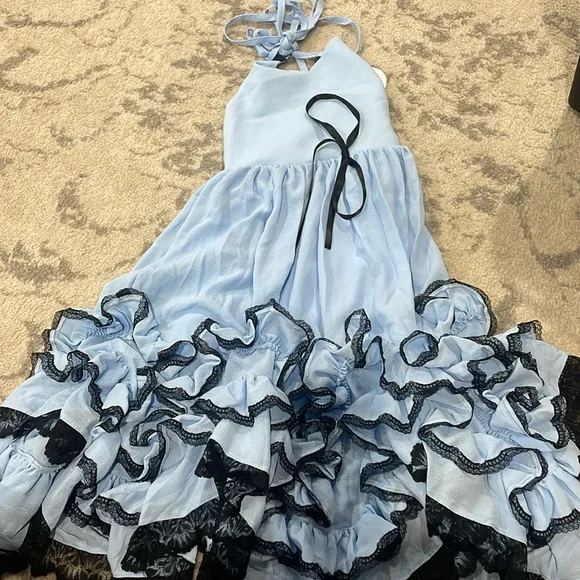 Dollcake Dresses | Dollcake Blue Frock Dress | Color: Black/Blue | Size: 4tg | Aridiva's Closet